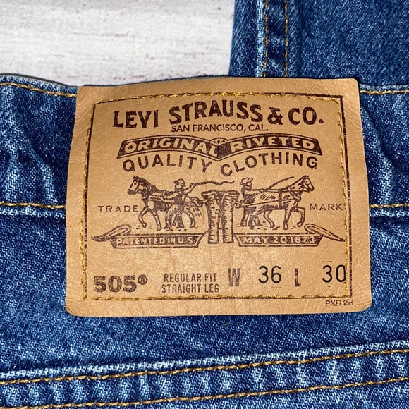 VINTAGE Levi’s 505 Dark Wash Orange Tab 1995 - Picture 9 of 16